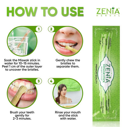 Natural Miswak Teeth Cleaning Stick Pack of 2
