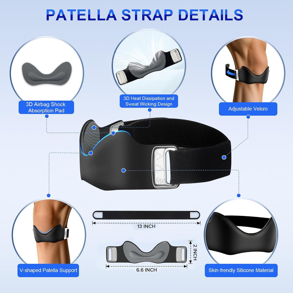 Adjustable Patellar Tendon Knee Strap