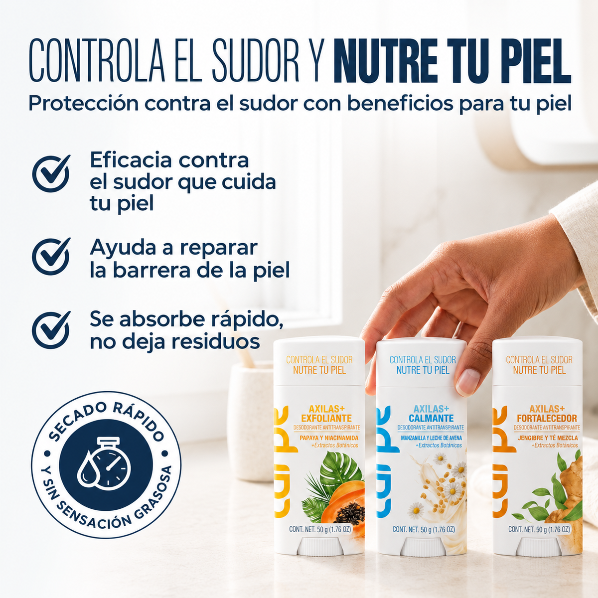Desodorante Aclarante para Axilas – Ácido Glicólico y Vitamina C