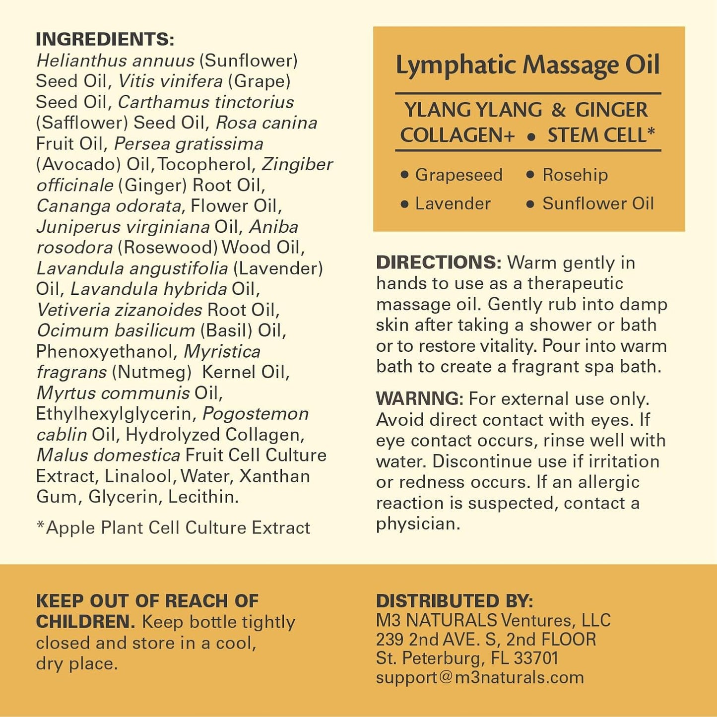 Lymphatic Drainage Oil for Massage